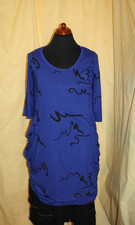 Jean-Marc- Philippe* Damen Long Shirt Königsblau / bedruckt Größe 38 - 40