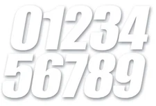 DCOR 45-16-1 Individual Numbers 6in. - No.1 - White