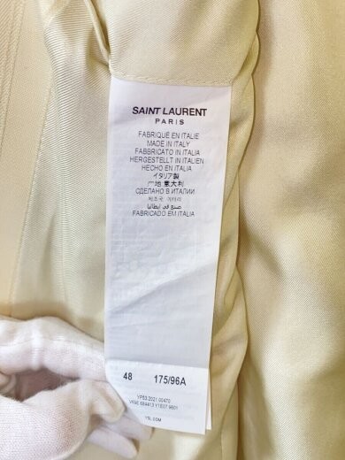 SAINT LAURENT Giacca Taglia 48 Lana CRM Righe 684413 Y1A39 