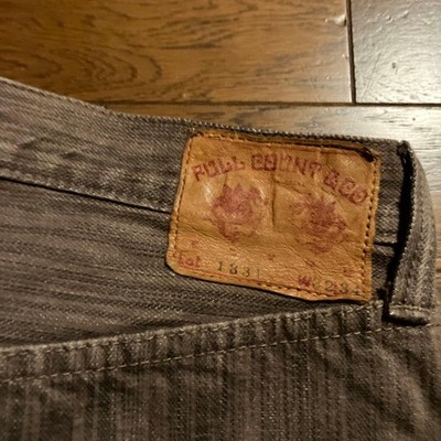 FULL COUNT W.2134 Grey Straight Denim Pants W31 Casual Used JAPAN