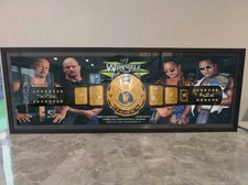 The Rock Stone Cold Steve Austin Signed WWE Big Eagle Replica Belt WWF 