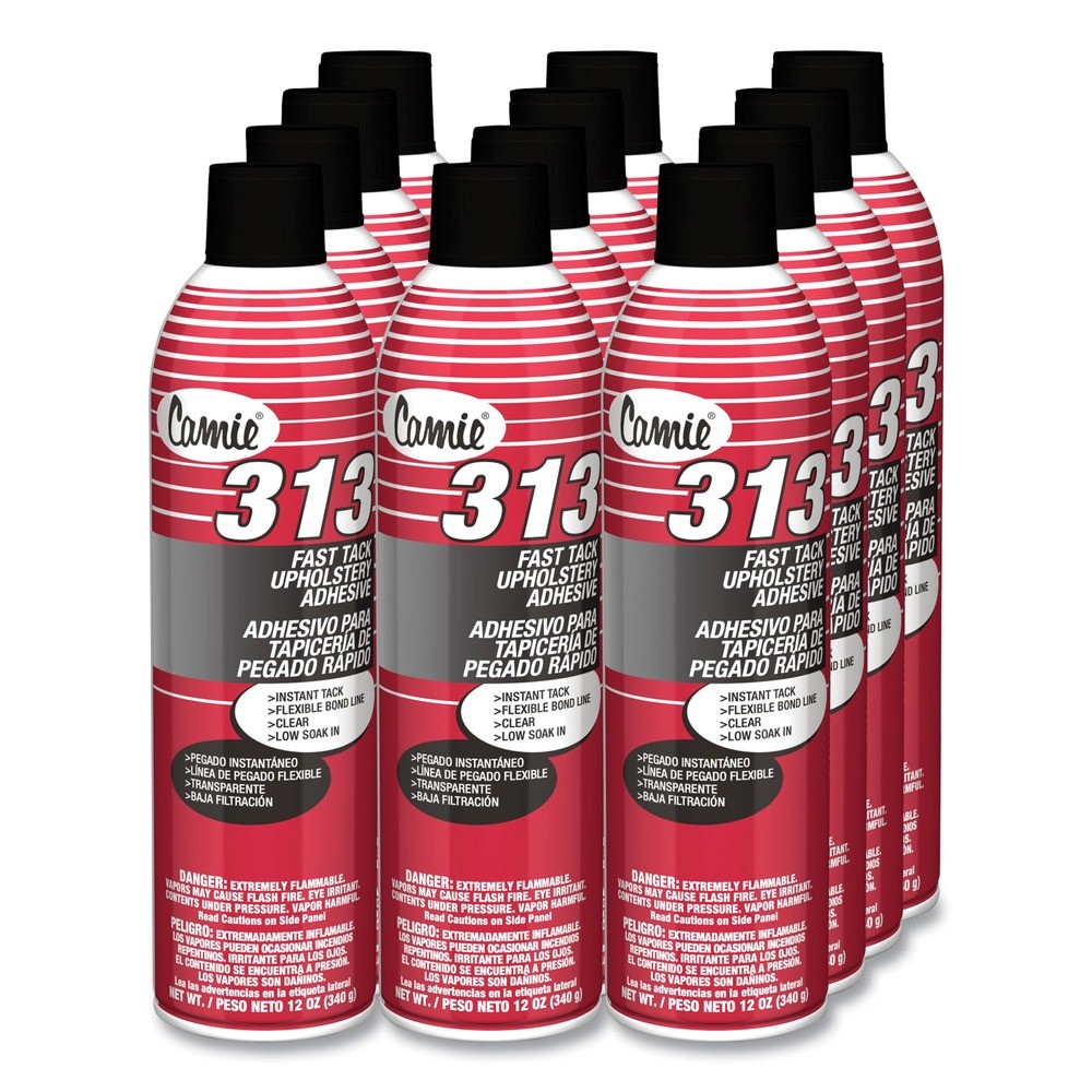 Claire CA313 12 oz Aerosol Spray Upholstery Adhesive - Dries Clear (12/CT) New