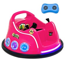 Costzon Bumper Car for Kids, 12V Electric Ride on Bumper W/Remote Control, 360 D