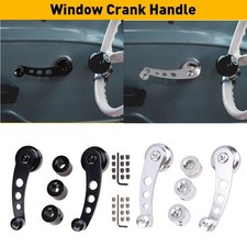 Aluminum Car Billet Manual Window Crank Winder Handle Pickup Silver/Black E