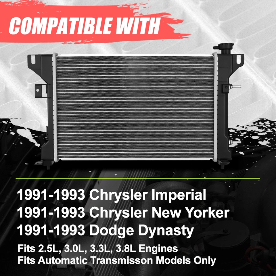 {DPI1109}OE Style Aluminum Core Cooling Radiator for Imperial New Yorker 91-93 - Image 3 of 4