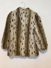 Vintage Spotted Plush Faux Fur Coat