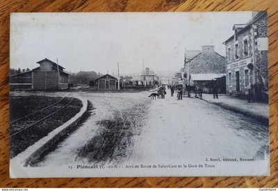 Plancoet - Ankunft Route de Saint Cast Bahnhof, Triporteur - Stempel Milita