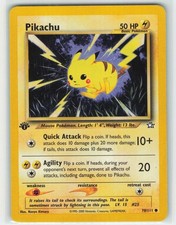 2000 Pokemon, Neo Genesis, #70/111 Pikachu, 1st Edition Common MP on eBay