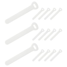 15 Pcs Leather Zipper Puller, 2.6" Zipper Sliders, White