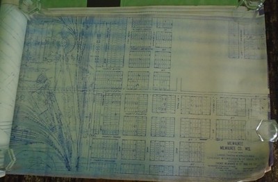 Die Milwaukee Straßenbahn Karten von Milwaukee - Bauplan Typ - 1918 ?? - 11 Stück