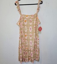 Agua Bendita for Target Nwt Pink Summer Floral Mini Dress Size 2x Tropical Print