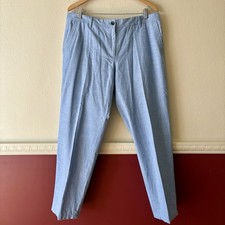 Talbots Relaxed Chino Newport Chambray Light Blue Straight Leg Pants Women  s 14