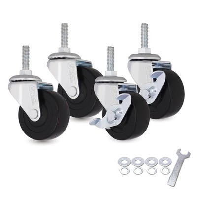 5/16 Threaded Stem Casters, 2 Inch Caster Wheels, Stem Diameter 5/16, Stem Leng