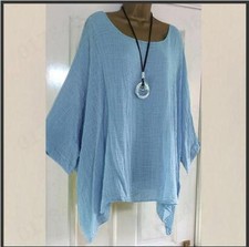 Womens Batwing Sleeve Loose Tops Blouse Ladies Summer Casual Plus Size T-Shirt