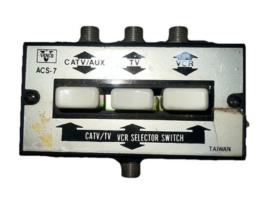 Vintage Cable TV VCR Auxiliary Selector Switch Vanco ACS-7 Taiwan Untested