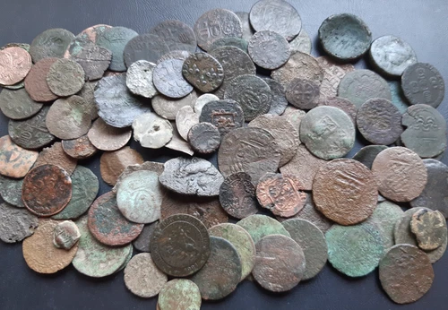 WORLD COINS  Netherlands Lot Medieval Copper Coins  weak Condition