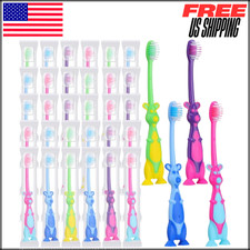 Kids Bulk Toothbrushes Soft Kangaroo Design with Covers  Suction Cup 400 Pack