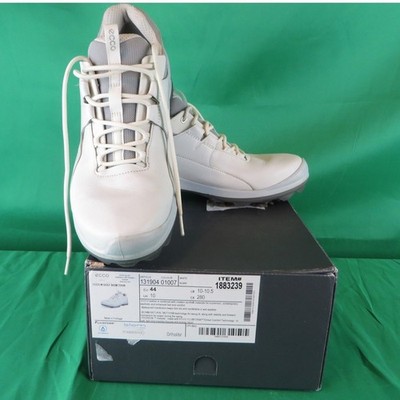 ECCO M Golf Biom Tour White Leather Waterproof Spiked Shoes 131904 01007 EU 44