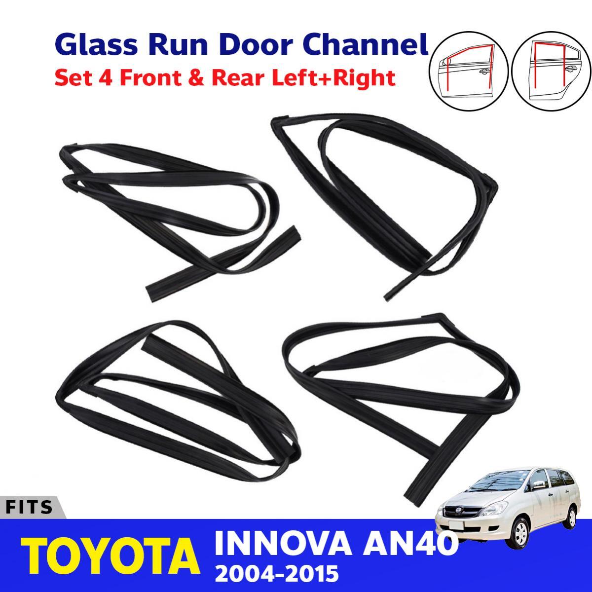 For Toyota Innova 2004 - 2014 Glass Run Door Channel Rubber Set