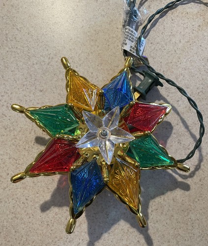 Weihnachtsstern Baum Topper 8" beleuchtet doppelseitig Weihnachtsbaum Topper - Bild 4 von 4