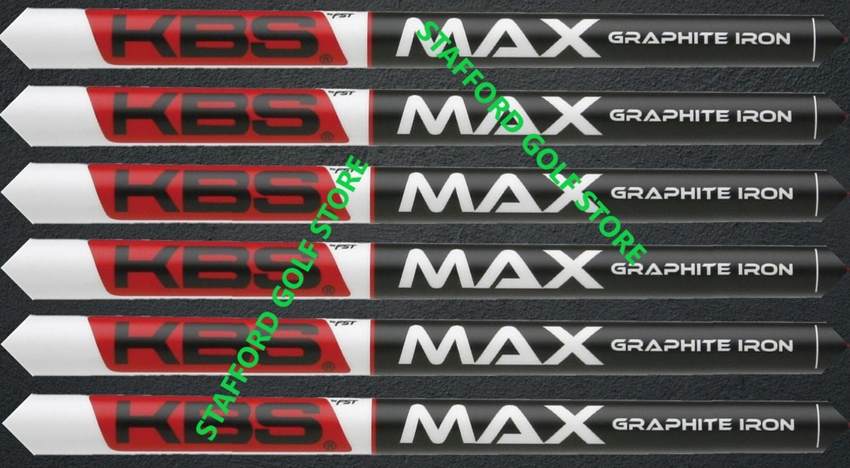 NEW KBS MAX Graphite Iron Shafts .370 Parallel Tip 55g Senior Flex 
