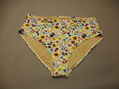 OLD NAVY Size 3X Womens Multicolor Stretch High Rise Retro Bikini Bottom 8Q
