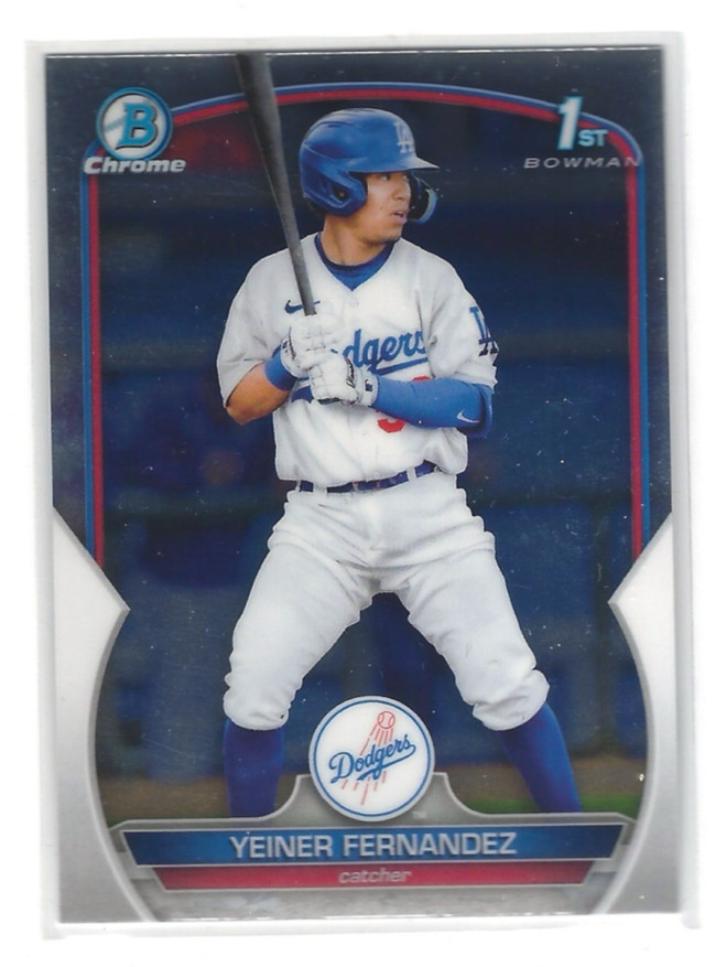 Yeiner Fernandez 1st Bowman Dodgers - 2023 Bowman - Chrome Prospects #BCP-138