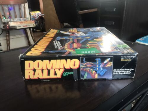 Vintage Domino Rally Deluxe Set 1989 Pressman Plus Domino Rally Dino Roar - Picture 15 of 24