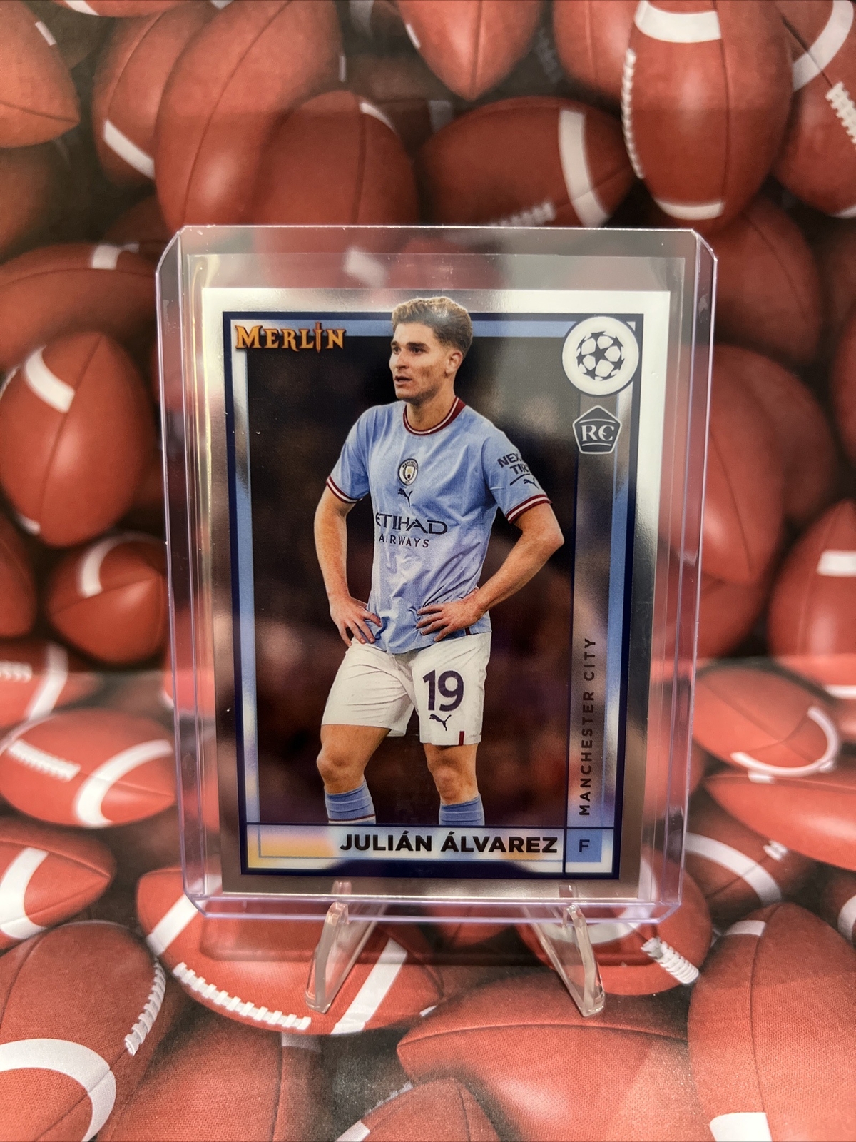 2022-23 Topps Merlin UEFA JULIAN ALVAREZ Base Card Rookie RC #94 Manchester City