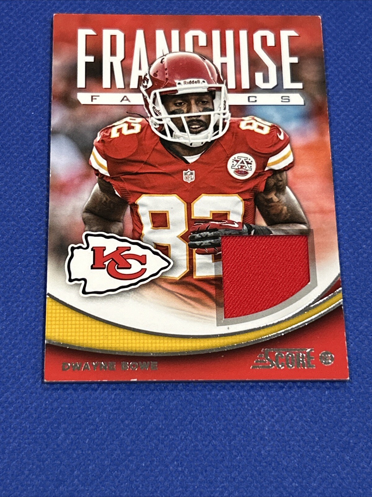 Dwayne Bowe Game Used Jersey Score 2013 Gu Relic Card #ff-do Panini view 3