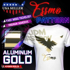 Essmo™ Gold Aluminum Pattern Heat Transfer Vinyl HTV TShirt 20" Iron Press SP01
