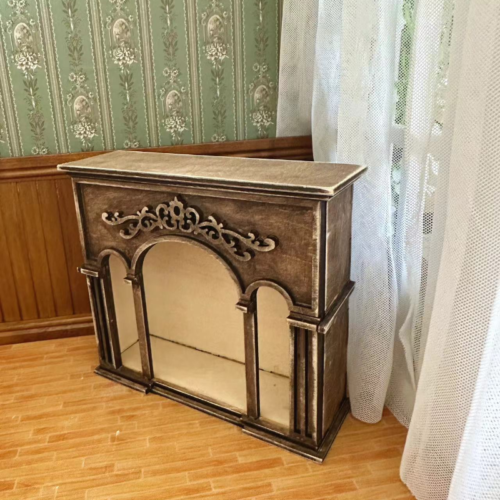 Kamin 1/6 Maßstab Puppenhaus Miniaturen Möbel Holz unvollendet 11,5 Zoll - Bild 9 von 15