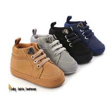 Shoes Baby Cotton Sole Boy Girl Casual Black Brown Moccasins Size 0-18 Months
