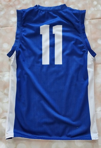 #11 NIKE AIR FORCE REVERSIBLE SLEEVELESS T-SHIR BLUE WHITE SIZE L - Picture 4 of 5