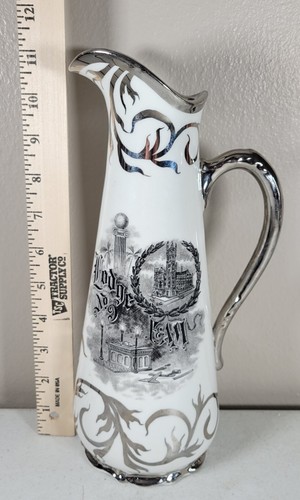 Masonic Lodge No. 9 F & A M Fluted Pitcher Trenton NJ Maddock & Sons 1910 - Picture 7 of 7