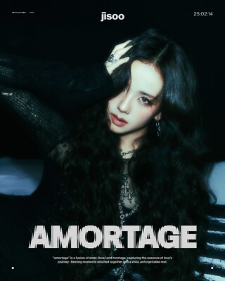 JISOO Mini Album AMORTAGE Exclusive Edition BLACK Ver. CD+P.Book+