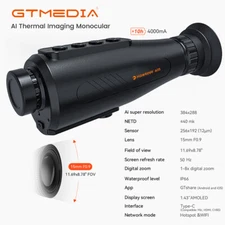 GTGUARD Thermal Monocular AI 384X288 Thermal Handheld Night Vision Goggles 50Hz