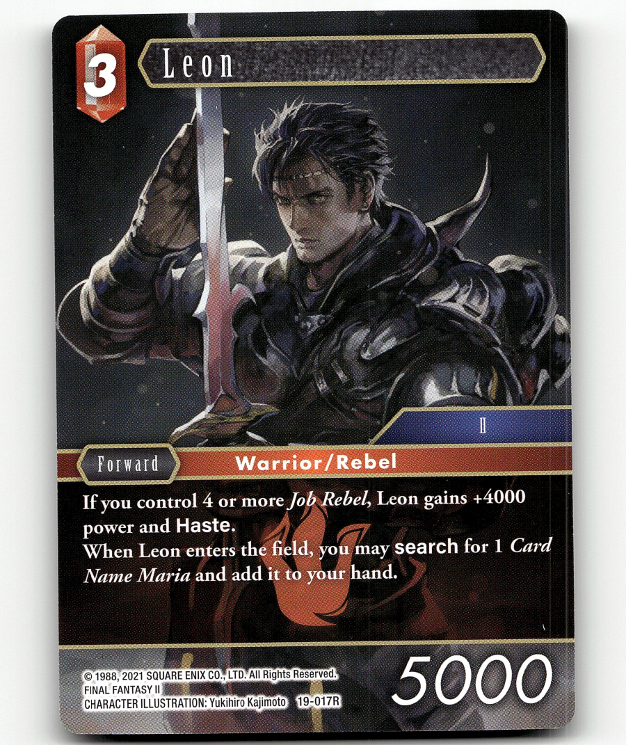 Final Fantasy TCG Leon From Nightmares 19-017R Regular Rare Final Fantasy TCG Leon From Nightmares 19-017R Regular Rare
