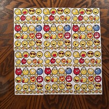 6 Sheets of Emoji Stickers - 258 Pieces
