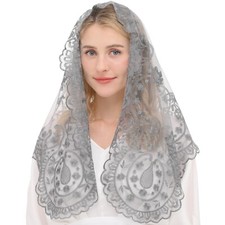 Spanish Style Mantilla Veils Church Veil for Women Lace Chaple Head Covering ...