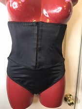 VINTAGE FREDRICKS OF HOLLYWOOD CONTROL HOOK  EYE BONE BLACK PANTY -SIZE L