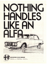 1972 Alfa Romeo 2000 Berlina Vintage Magazine Ad