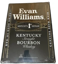 New 2016 Evan Williams Kentucky Straight Bourbon Whiskey Metal Embossed 24x18
