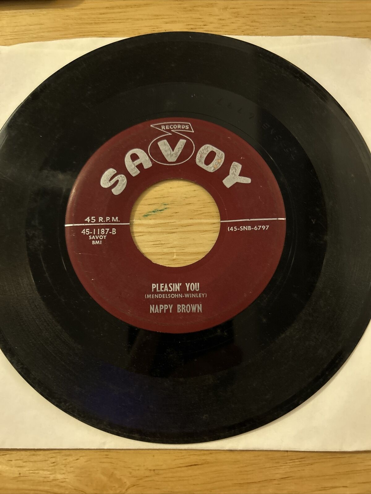 Nappy Brown Open Door Pleasin You Savoy 45 Rpm Vinyl Record #d84
