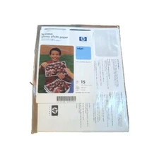 HP Premium 8.5" x 11" Glossy Ink Jet Photo Paper 15 Sheets 7.5 mil & 200 g/m