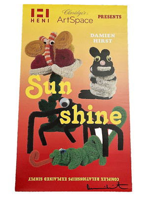 Damien Hirst signed Claridges Sun Shine 2 sided Poster 2021
