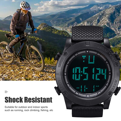Fashion Men's Sports Watch LED Large Digital Waterproof Multifunction Wristwatch