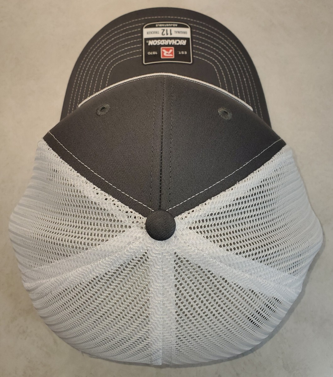Cappello Da Camionista Richardson 112 Peterbilt - Rosso/Nero Carbone, Cotone, Regolabile