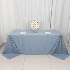 90" x 132"DUSTY BLUE Scuba Polyester Rectangular TABLECLOTH Party Events