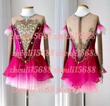 New ice figure skating dress Baton rotating dress custom size